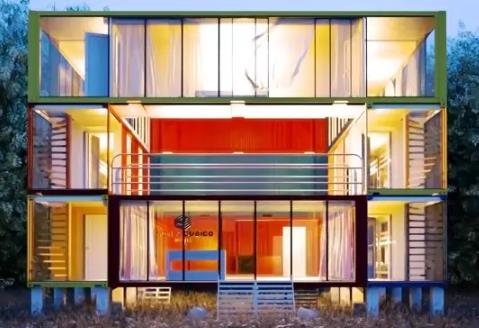 濟南長清區雙泉鎮住人集裝箱別墅酒店